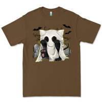 Cacao Ghost Cat Premium Tee - texasbilliewilder