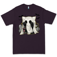 Plum Ghost Cat Premium Tee - texasbilliewilder