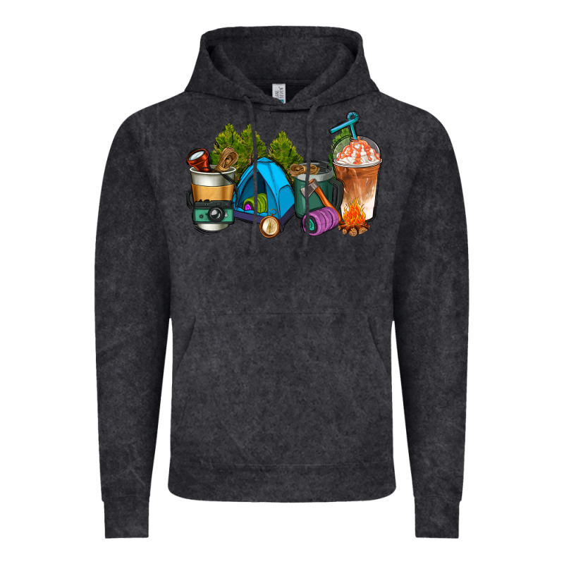 Camp Coffee Cups Ado Vintage Hoodie by AdoDesignShop | Teevron