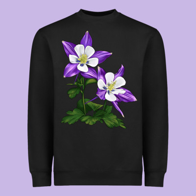 Rocky Mountain Columbine Heavyweight Sweatshirt Designed By Lillyallendesigns