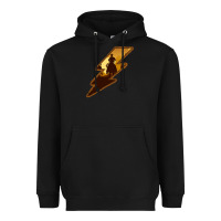 Black Cowboy Sunset Lightning Heavyweight Hoodie - Bettercallsaul