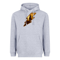 Heather Grey Cowboy Sunset Lightning Heavyweight Hoodie - Bettercallsaul