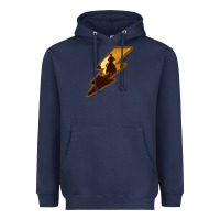 Navy Cowboy Sunset Lightning Heavyweight Hoodie - Bettercallsaul