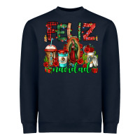 Navy feliz navidad lady of Guadalupe christmas coffee Heavyweight Sweatshirt - Jasminsmagicworld
