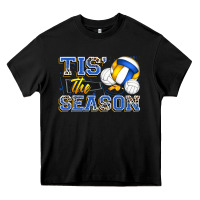 Black tis' the season volleyball Heavy Core Tee - Zillion Design Studio