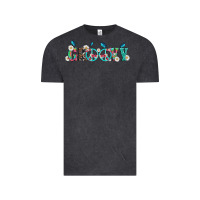 Vintage Black groovy with peace  sign flowers Vintage Tee - Artiststas