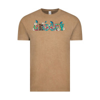 Vintage Coffee groovy with peace  sign flowers Vintage Tee - Artiststas