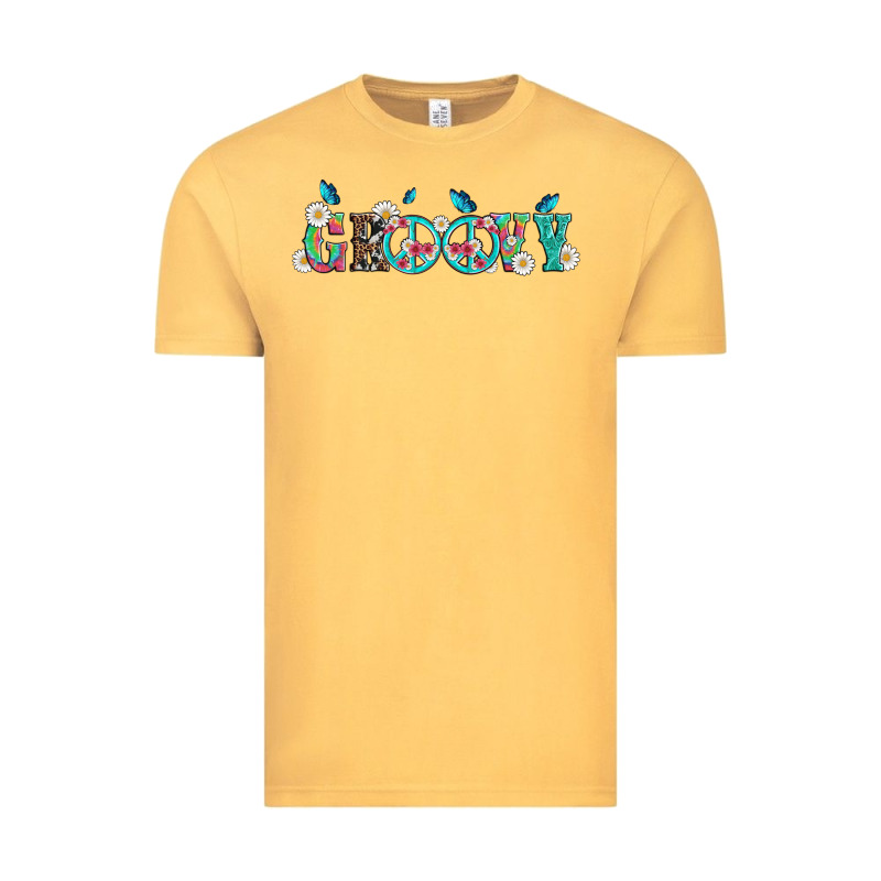 Groovy With Peace  Sign Flowers Vintage Tee by Artiststas | Teevron