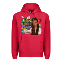 Cardinal black teacher magic with afro Premium Hoodie - NancyCooperArtShop