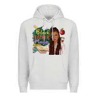 Dove Grey black teacher magic with afro Premium Hoodie - NancyCooperArtShop