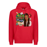 Red black teacher magic with afro Premium Hoodie - NancyCooperArtShop