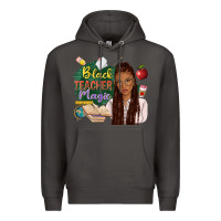 Smoke black teacher magic with afro Premium Hoodie - NancyCooperArtShop
