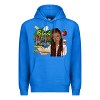 True Royal black teacher magic with afro Premium Hoodie - NancyCooperArtShop