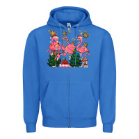 True Royal christmas flamingos Zipper Hoodie - MaliasSmallBusiness