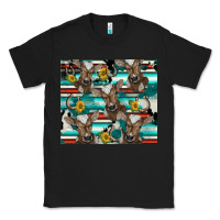 Black western horseshoe sunflower brown cow Classic Tee - BarkalooDesign