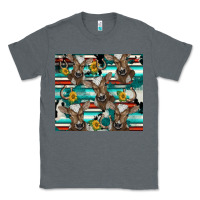 Charcoal Heather western horseshoe sunflower brown cow Classic Tee - BarkalooDesign