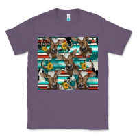 Lavender western horseshoe sunflower brown cow Classic Tee - BarkalooDesign