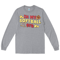 Heather Grey in my softball era Long Sleeve Tee - MaliasSmallBusiness