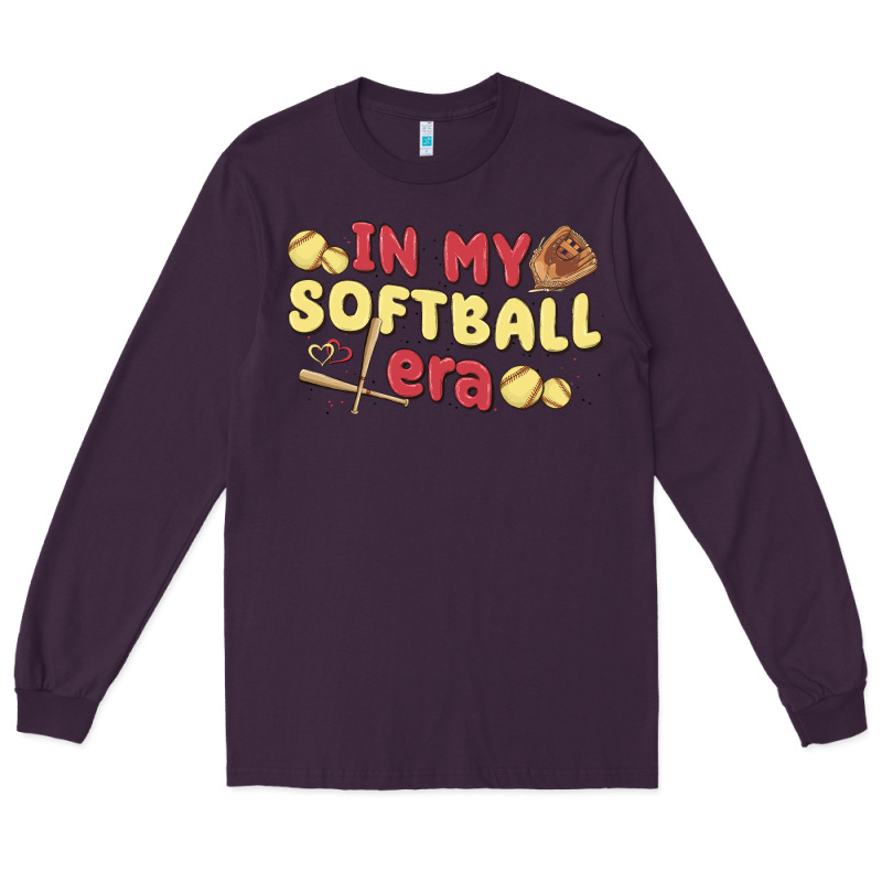 In My Softball Era Long Sleeve Tee by MaliasSmallBusiness | Teevron