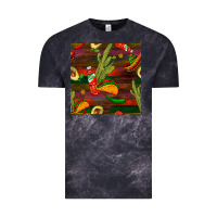 Cloud Black mexican food seamless pattern Vintage Tee - BundleAndBundleShop