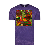 Cloud Purple mexican food seamless pattern Vintage Tee - BundleAndBundleShop