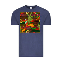 Vintage Denim mexican food seamless pattern Vintage Tee - BundleAndBundleShop