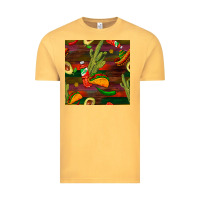 Vintage Mustard mexican food seamless pattern Vintage Tee - BundleAndBundleShop