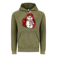 Vintage Olive christmas snowman Vintage Hoodie - JahusDesignShop