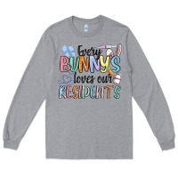 Heather Grey every bunny loves our residents Long Sleeve Tee - MaliasSmallBusiness