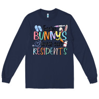 Navy every bunny loves our residents Long Sleeve Tee - MaliasSmallBusiness