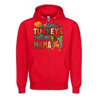 Red my favorite call me mama Zipper Hoodie - MaliasSmallBusiness