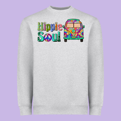 Hippie Soul Caravan Heavyweight Sweatshirt Designed By Barkaloodesign
