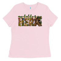 Bubblegum Pink my daddy is my hero army western Ladies Tee - texasbilliewilder