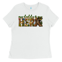 White my daddy is my hero army western Ladies Tee - texasbilliewilder
