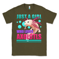 Army Green just a girl who loves axolotls Classic Tee - Jasminsmagicworld
