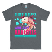 Charcoal Heather just a girl who loves axolotls Classic Tee - Jasminsmagicworld