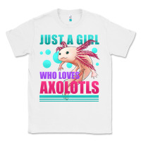 White just a girl who loves axolotls Classic Tee - Jasminsmagicworld