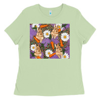 Matcha easter bunny carrot daisys leopard glitter Ladies Tee - RanaPortraitStore