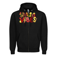 Black softball vibes Zipper Hoodie - MaliasSmallBusiness
