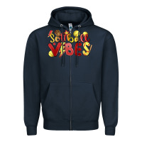 Navy softball vibes Zipper Hoodie - MaliasSmallBusiness