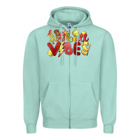 Seafoam softball vibes Zipper Hoodie - MaliasSmallBusiness