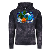 Cloud Black winter camping with camp fire Vintage Hoodie - AdoDesignShop