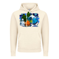 Vintage Artic winter camping with camp fire Vintage Hoodie - AdoDesignShop