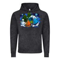 Winter Camping With Camp Fire Vintage Hoodie | Teevron