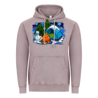 Vintage Zinc winter camping with camp fire Vintage Hoodie - AdoDesignShop