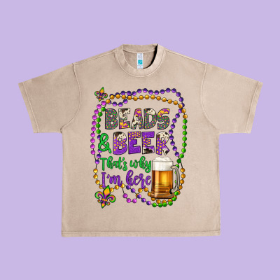 Beads & Beer That's Why I'm Here Urban Heavy Tee Designed By Artiststas