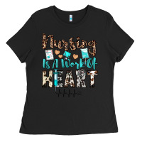 Black nursing is a work of heart Ladies Tee - JahusDesignShop
