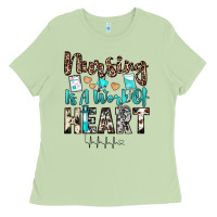 Matcha nursing is a work of heart Ladies Tee - JahusDesignShop