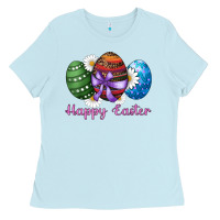 Baby Blue easter western eggs happy easter Ladies Tee - RanaPortraitStore