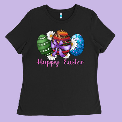 Easter Western Eggs Happy Easter Ladies Tee Designed By Ranaportraitstore